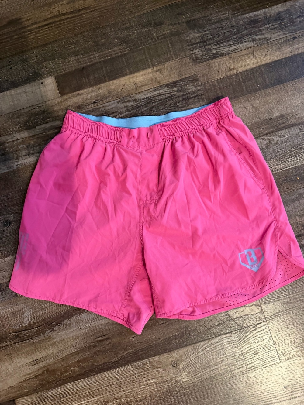 Men's Athletic Swim/Run Shorts in Bright Pink